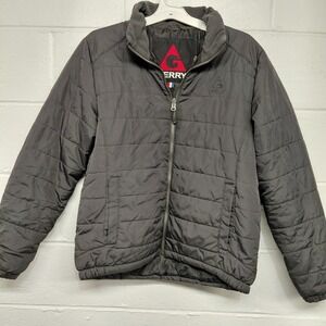 Gerry Men's Lightweight Puffer Jacket Size M Insulated Welded Channels Zip Gray
